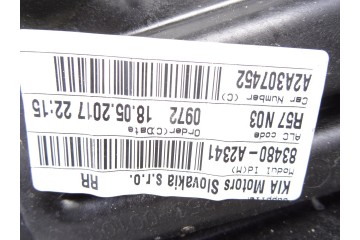 Elevalunas trasero derecho, Kia Ceed (Jd) Business 2017, 83480A2341