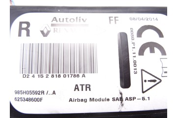 985H05592R AIRBAG LATERAL DERECHO RENAULT CLIO IV Dynamique 2014 985H05592R 208476 RENAULT - 2