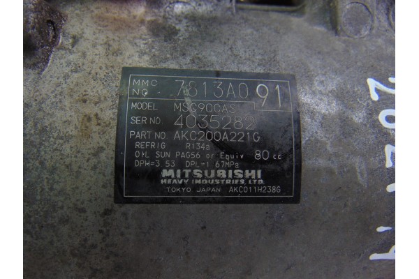 Compresor aire acondicionado, Citroen C-crosser Vtr 2009, 7813A091 usado 6