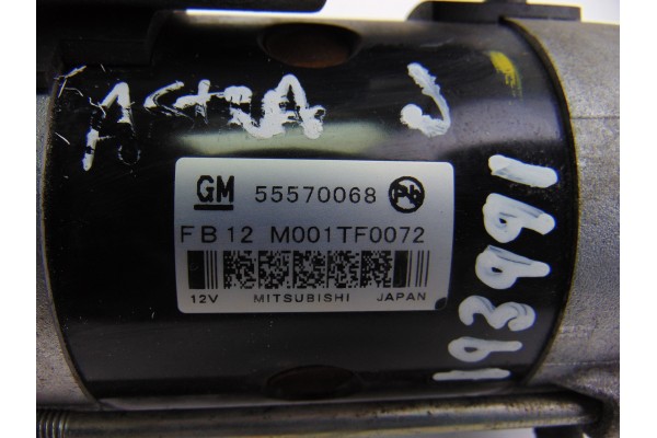 Motor arranque, Opel Astra J Sports Tourer Excellence 2015, 55570068 usado 6