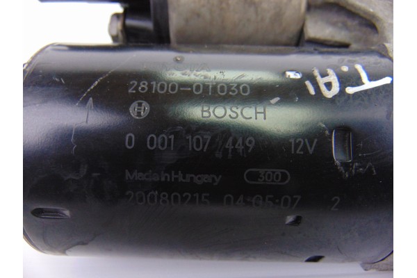 Motor arranque, Toyota Auris (E15) Luna 2008, 281000T030 usado 6