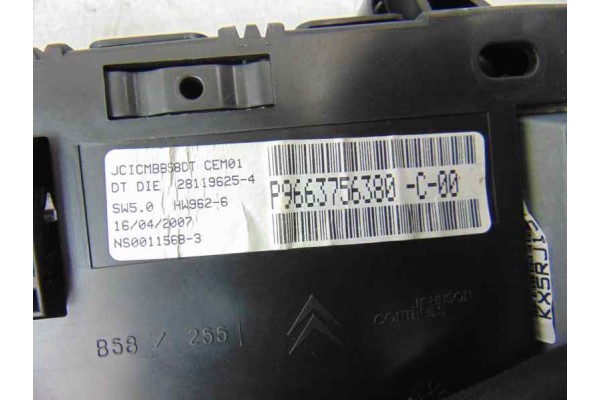 Cuadro instrumentos, Citroen C4 Picasso * 2007, 96637756380 usado 6