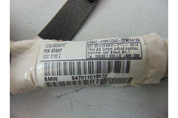 Airbag cortina delantero izquierdo, BMW Serie 7 (E65/E66) 730d 2008, 30319165C usado 7