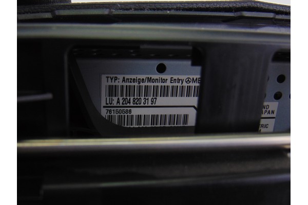 Pantalla multifuncion, Mercedes-benz Clase C (Bm 204) Berlina C 180 Kompressor (204.046) 2008, A2048203197