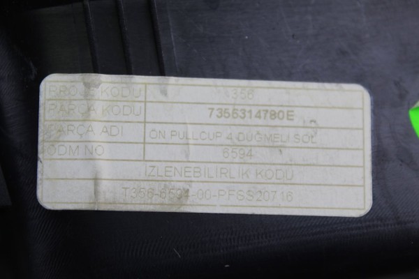 Mando elevalunas delantero izquierdo, Fiat Ii Tipo (356) Berlina Easy 2016, 7356314780E