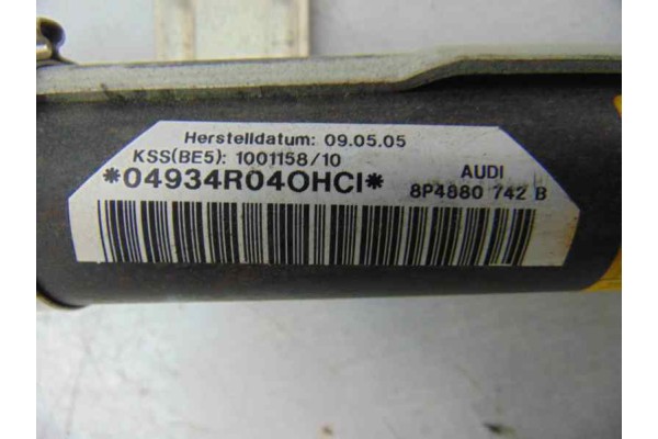 Airbag cortina delantero derecho, Audi A3 Sportback (8PA) 2.0 TDI Ambiente 2005, 8P4880742B
