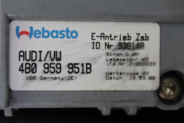 Techo electrico, Audi A6 Berlina (4B2) 2.5 Tdi 2001, 8D0877255C