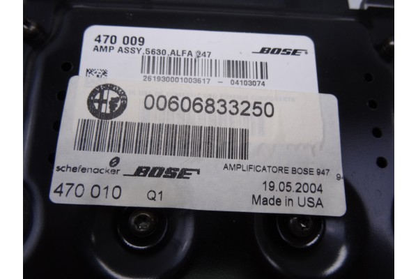 00606833250 MODULO ELECTRONICO ALFA ROMEO GT (125) 2.0 JTS 16V Progression 2004 00606833250 209535 ALFA ROMEO - 2