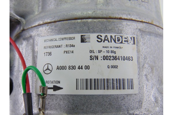 Compresor aire acondicionado, Mercedes-benz Clase C (Bm 205) Berlina C 300 CDI BlueTEC Hybrid (205.012) 2014, A0008304400 usado 7