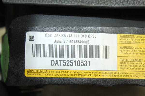 Kit airbag, Opel Zafira B Cosmo 2005 usado 7