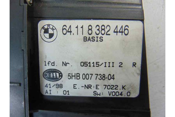 Mando climatizador, BMW Serie 3 Berlina (E46) 320d 1998, 8382446 usado 8