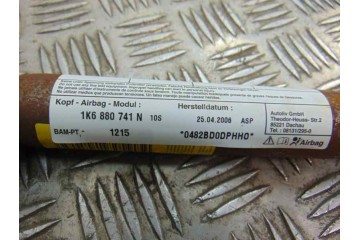 Airbag cortina delantero izquierdo, Volkswagen Golf V (1K1)(10.2003) Highline 2006, 1K6880741N