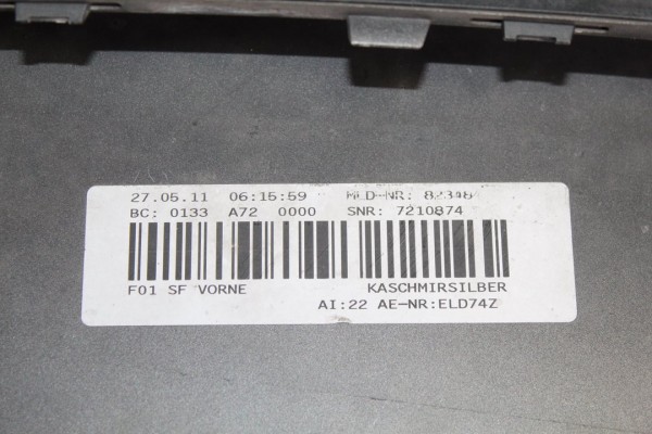 Paragolpes delantero, BMW Serie 7 (F01/F02) 740d xDrive 2011, 7210874 usado 7