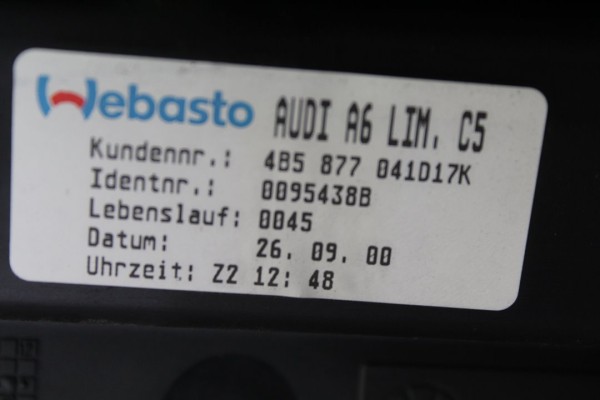 Techo electrico, Audi A6 Berlina (4B2) 2.5 Tdi 2001, 8D0877255C