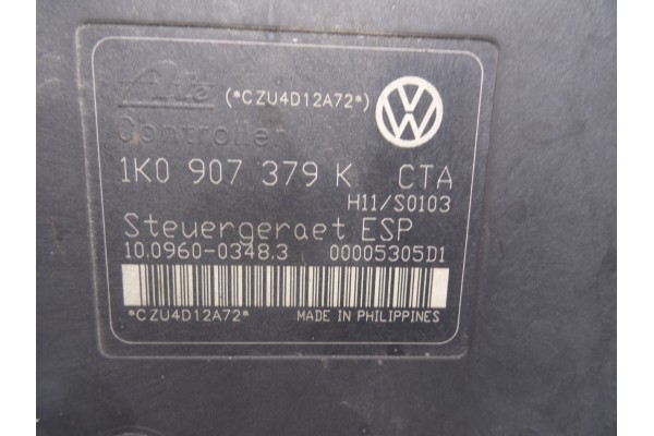 1K0907379K  ABS VOLKSWAGEN GOLF V (1K1)(10.2003) Trendline 2004 1K0907379K 210077 VOLKSWAGEN - 1
