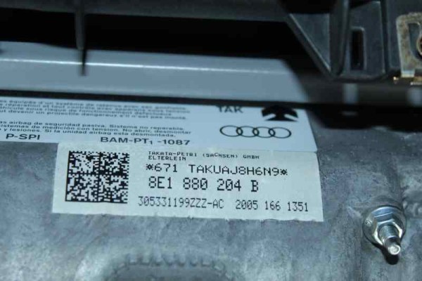 Kit airbag, Audi A4 Berlina (8E) 2.0 TDI 16V (103kW) 2005