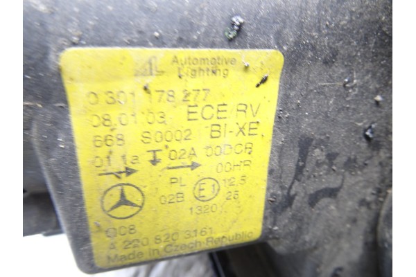 Faro izquierdo, Mercedes-benz Clase S (Bm 220) Berlina 500 (220.075) 2003, A2208203161
