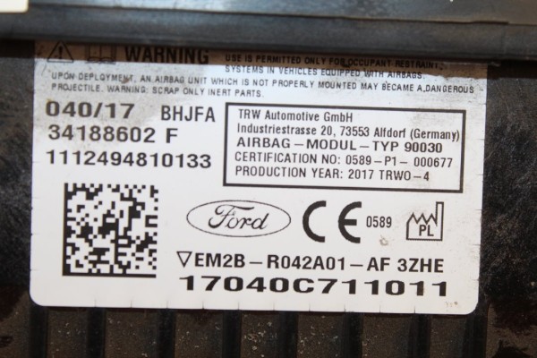 Kit airbag, Ford S-max (Cdr) Trend 2017