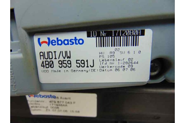 Techo electrico, Audi A6 Avant (4F5) 3.0 TDI Quattro (171kW) 2006, 4F9877043F