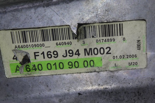 Motor completo, Mercedes-benz Clase a (Bm 169) A 180 Cdi (169.007) 2006, 640940