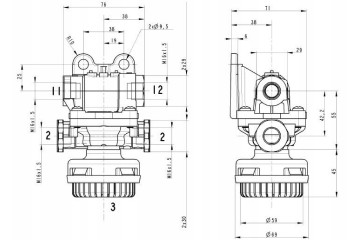 RELEASE VALVE M16X1 5MM M16X1 5MM 12BAR WITH NOISE DAMPER VALVE Product weight with unit packaging 0 1 kg