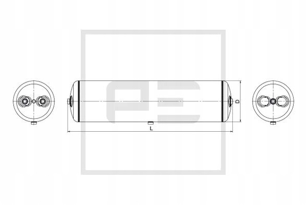 Air tank of pneumatic system 076 454 80A Catalog number of the part 076 454 80A