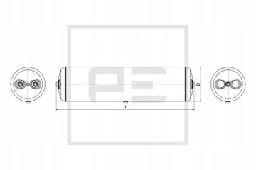 Air tank of pneumatic system 076 454 80A Catalog number of the part 076 454 80A