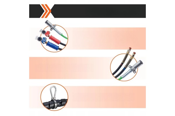 Air hoses for truck 4 57 m 3in1 with ABS 7 pin mounting kit Part manufacturer Vevor