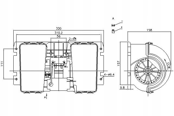 DCED43_C 24V blower fits to RVI MAGNUM 09 90 Car type trucks