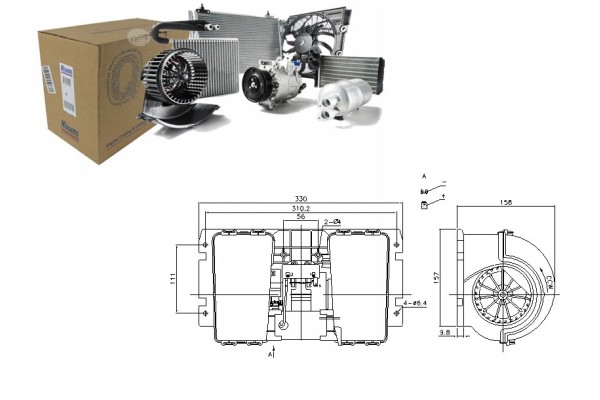 DCED43_C 24V blower fits to RVI MAGNUM 09 90 Catalog number of the original RENAULT TRUCKS 5001826689 RENAULT TRUCKS 5001829115