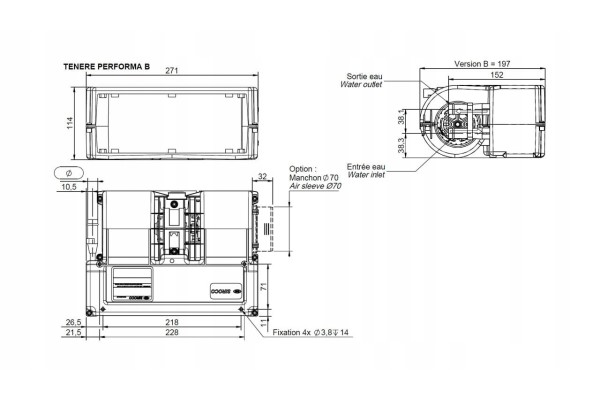 Tenere Performa B 12V 6 85kW water heater Catalog number of the part 01606002