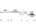 Silencers set pipe Opel Insignia capacity 1 6 1 8 covers Catalog number of the part 17 357 17 358 17 361