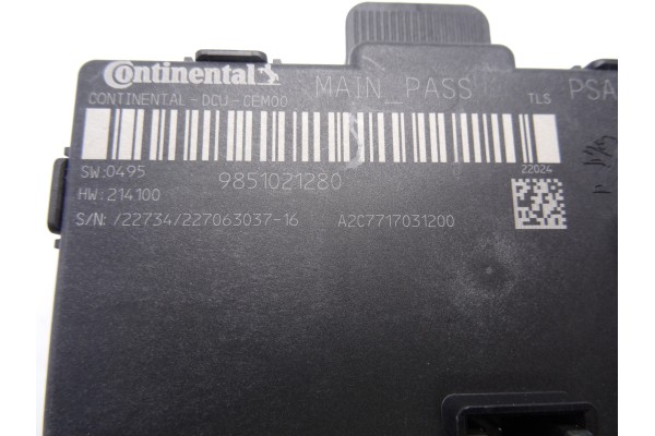 9851021280 MODULO ELECTRONICO PEUGEOT 308 (P5)