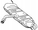 Rear exhaust silencer VW GOLF PLUS GOLF V 1 4 05 07 12 13 Catalog number of the original VW 1K6253609CM