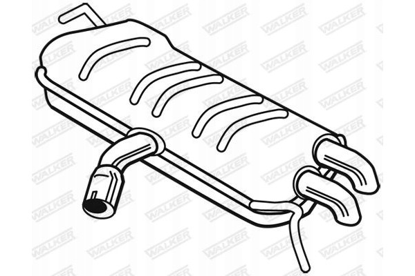 EXHAUST SILENCER REAR FITS VW TOURAN 1 4 2 0 10 03 05 15 Car type cargo vans