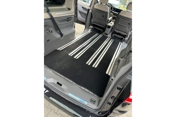 Velour rugs rear VW Multivan T7 L2 long anthracite Catalog number of the part MH 0100