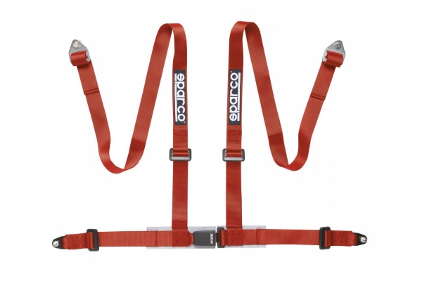 Road lanes ECE Sparco 4 point 04604BV1 red