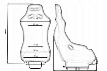 Sports Bucket Chair SLIDE R1 material Black L Quality of parts according to GVO P replacement with original quality