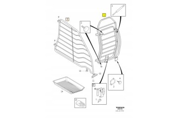 Right Door Dog Trunk Grating Volvo XC90 II Catalog number of the part 31373487