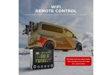 Calefactor diésel 8KW 12/24V con WIFI, Bluetooth y termostato inalám