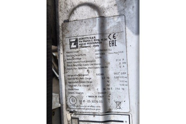 REFRIGERATED UNIT ZANOTTI Z350S F SET 12V 2018r MASTER III Customs tariff code 84195080