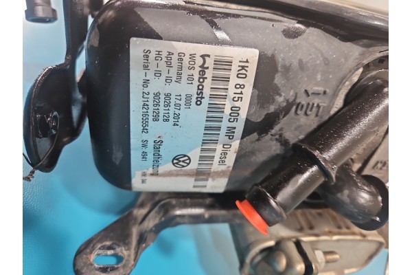 WEBASTO VW CADDY III 2K LIFT 10 15 2 0 TDI PARKING HEATER 1K0815005MP Customs tariff code 87089997