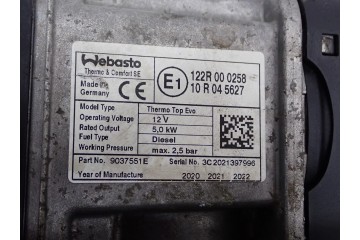 WEBASTO PARKING HEATER 2N0819008B MAN TGE VW CRAFTER II 7C 2 0TDI 20R Quality of parts according to GVO O original with manufact