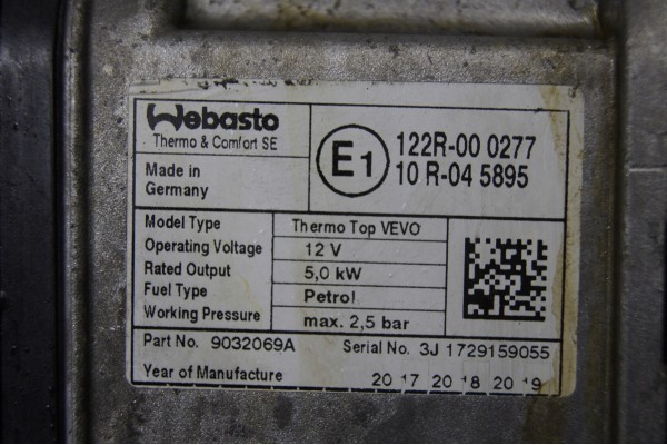 Calefactor estacionario Webasto Seat Alhambra II 2.0 TSI 7N0815065AG