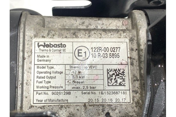 Webasto Heater for VW Touran 1K0815005MP Minivan 2 0 2010 2015 Catalog number of the original 1K0815005MP