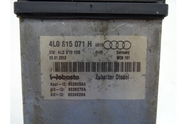 PARKING HEATER WEBASTO AUDI Q7 4L VW TOUAREG 7L 4L0815071H Product weight with unit packaging 3 kg