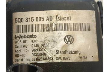 2020 Skoda Octavia Mk4 Parking heater Webasto 5Q0815005 Car type passenger cars