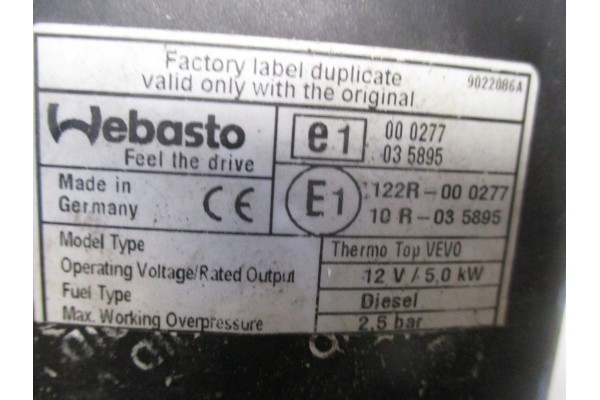 Webasto DISCOVERY SPORT heating Car type passenger cars