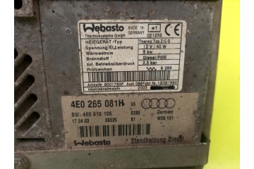 WEBASTO HEATING 4E0265081H AUDI A8 D3 03R Catalog number of the part 4E0265081H