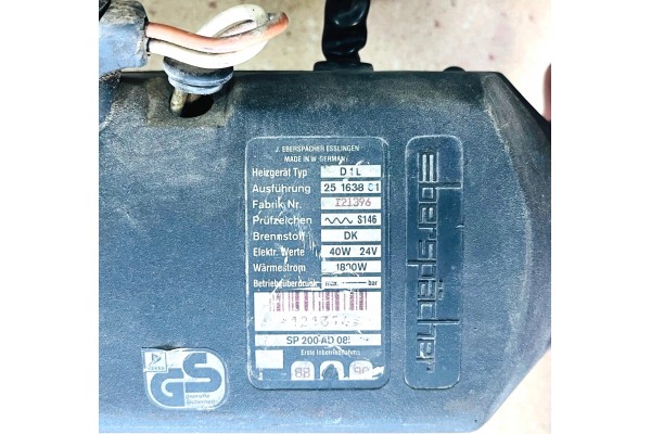 Eberspacher Eberspaecher D1L 40W 24V 1800W Parking Heating Catalog number of the part D1L